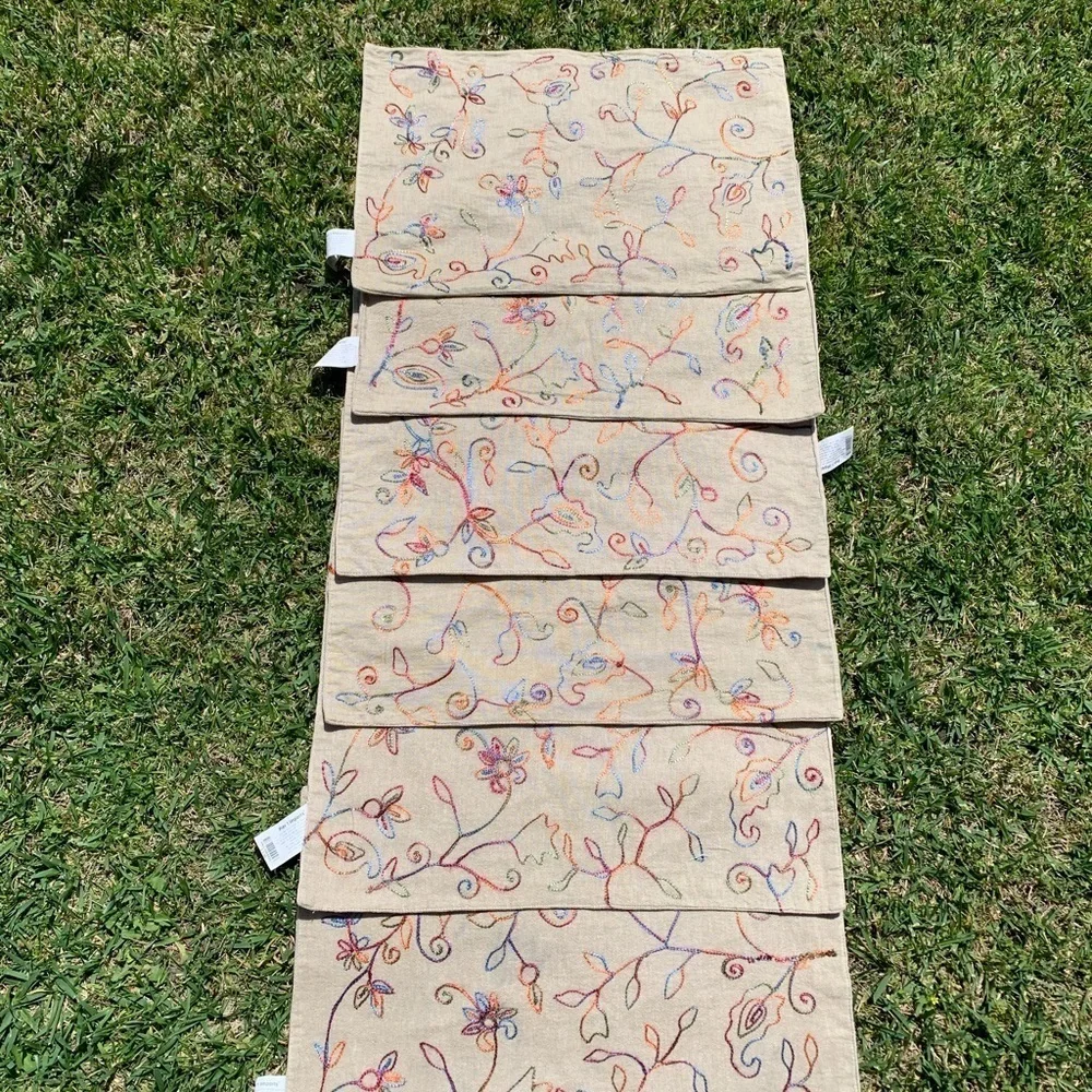Pier 1 Embroidered Placemats Set